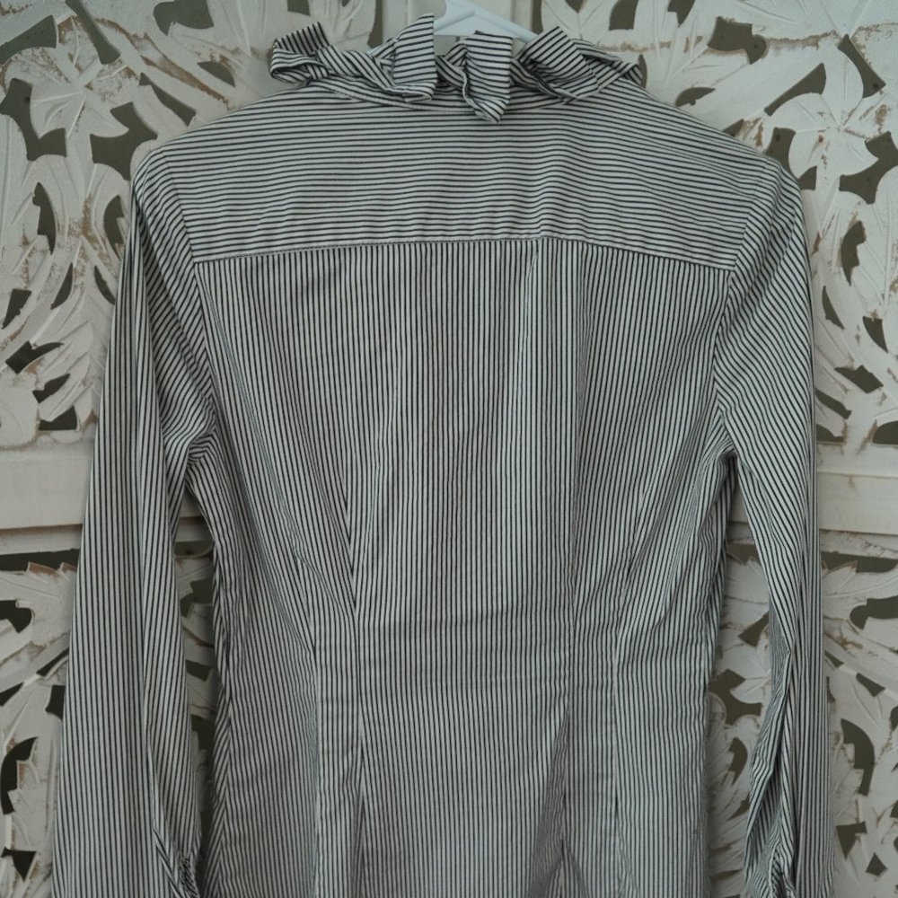 Express | Stripe Ruffle Button Up - image 4